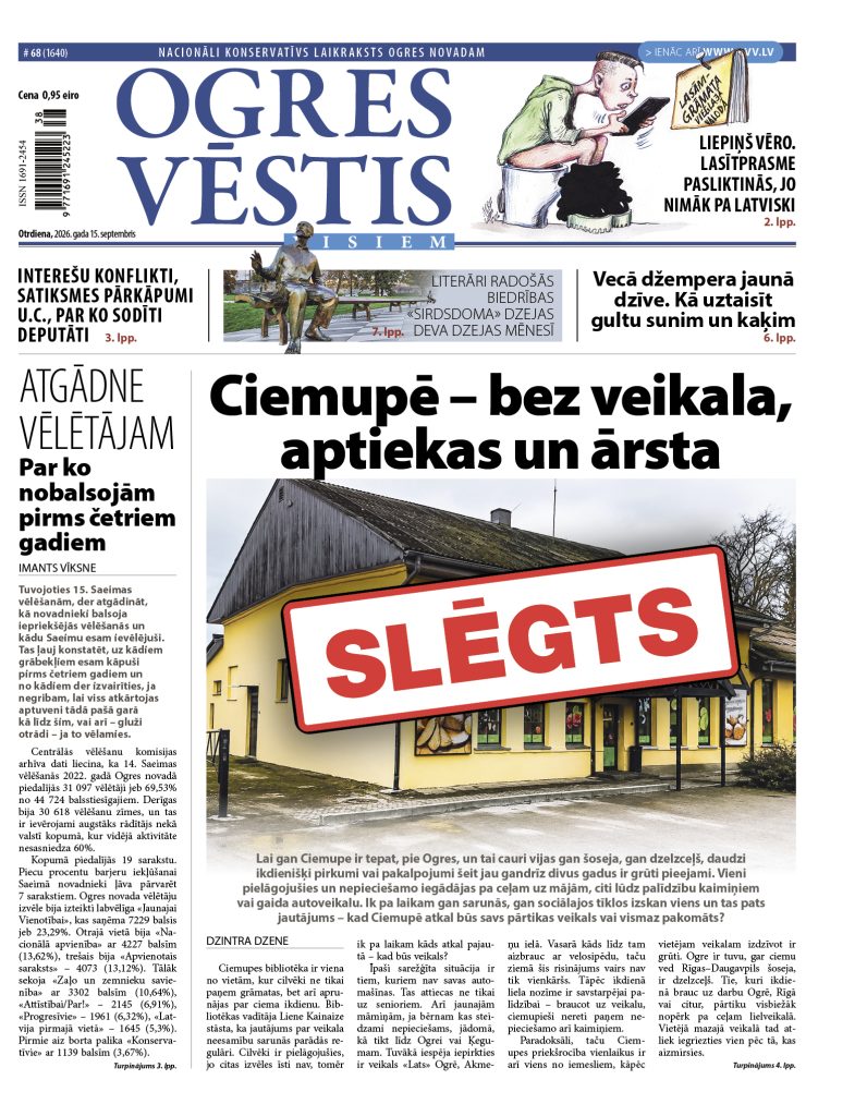 15. septembra numurā lasi!