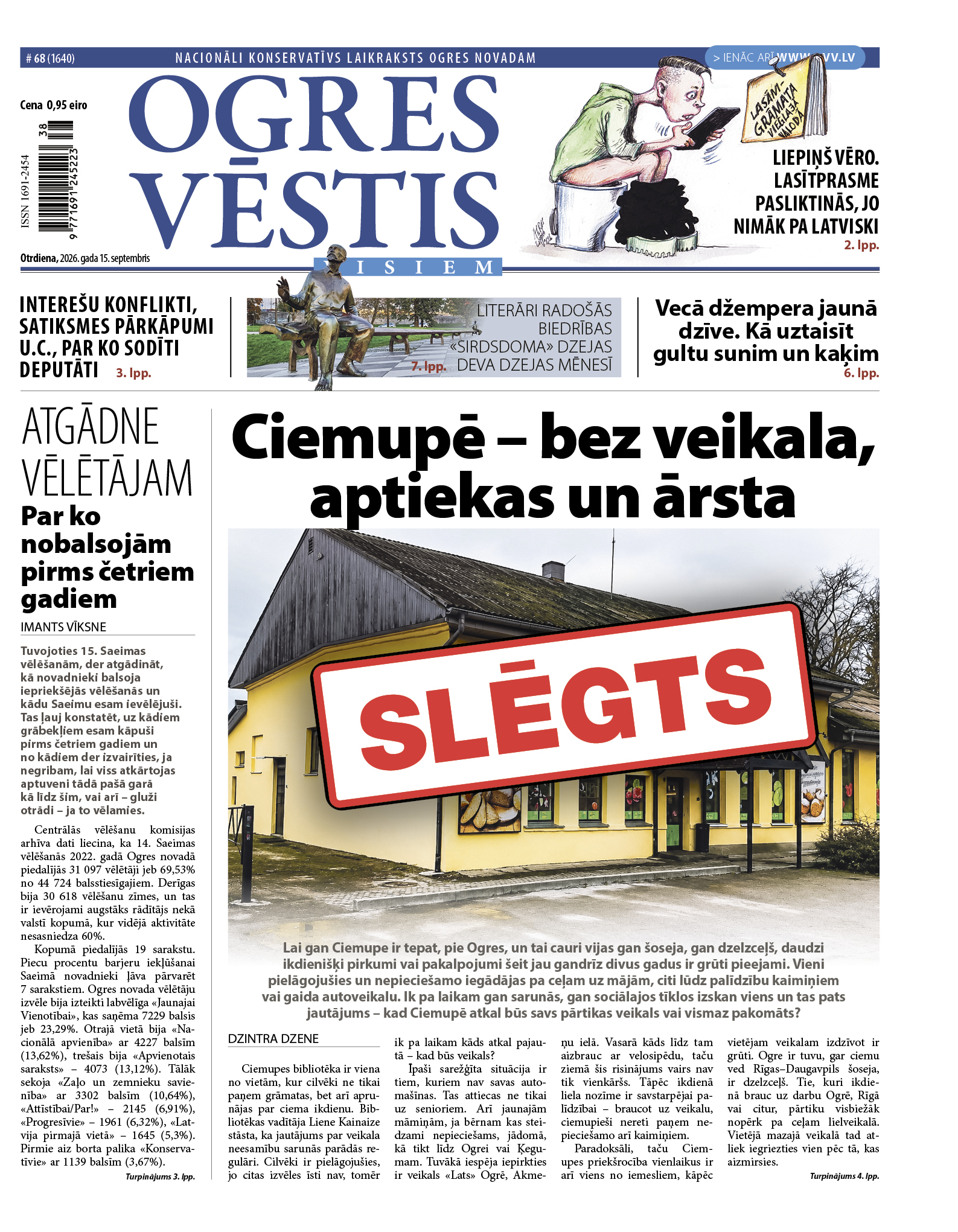 15. septembra numurā lasi!