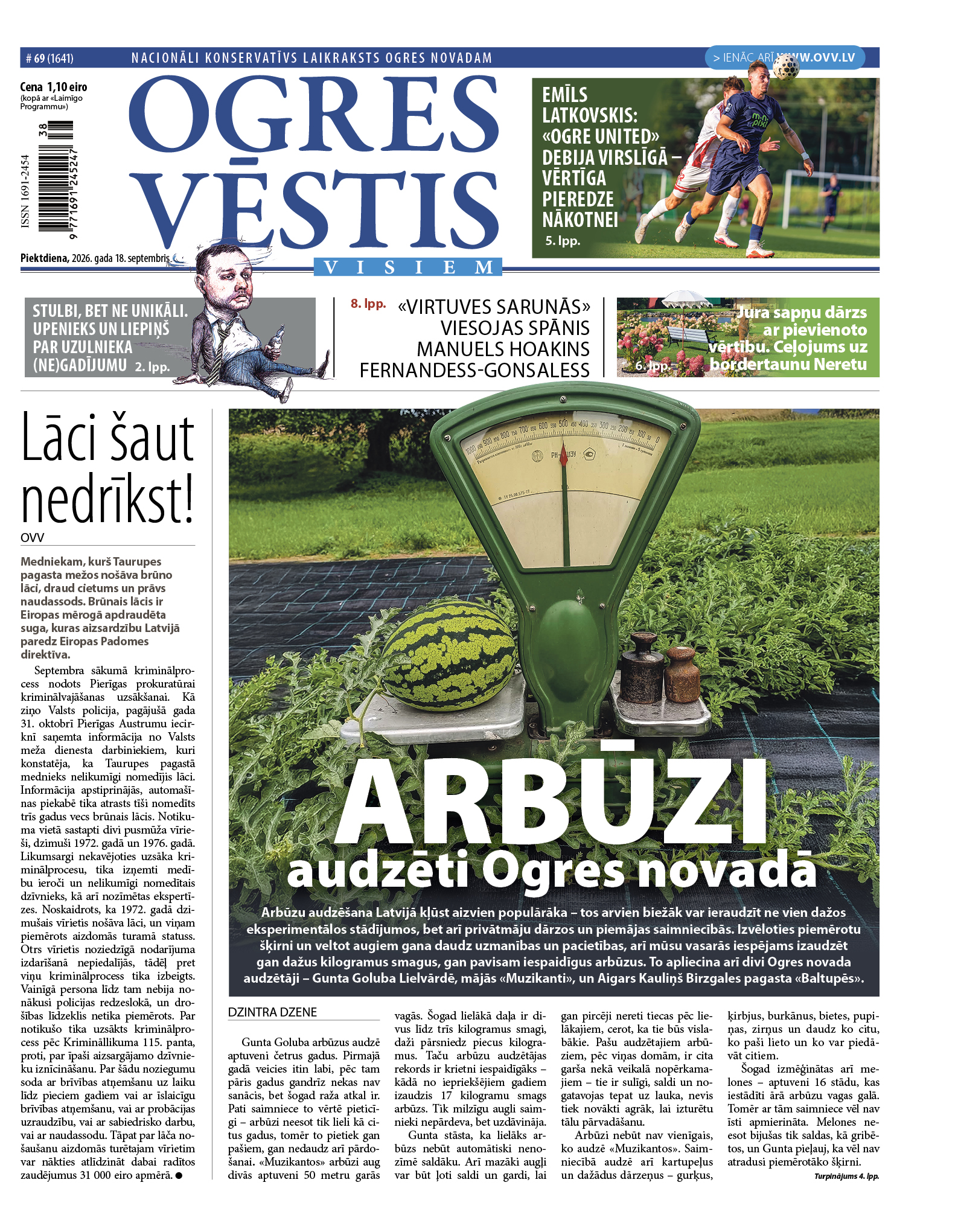 18. septembra izdevumā