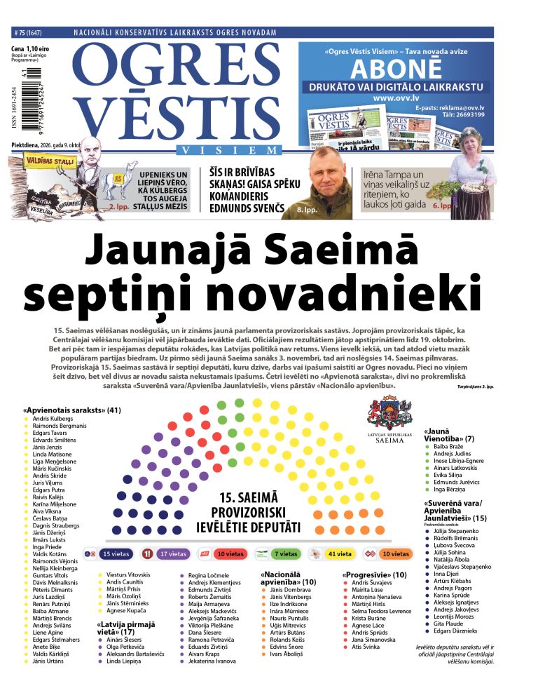 9. septembra izdevumā