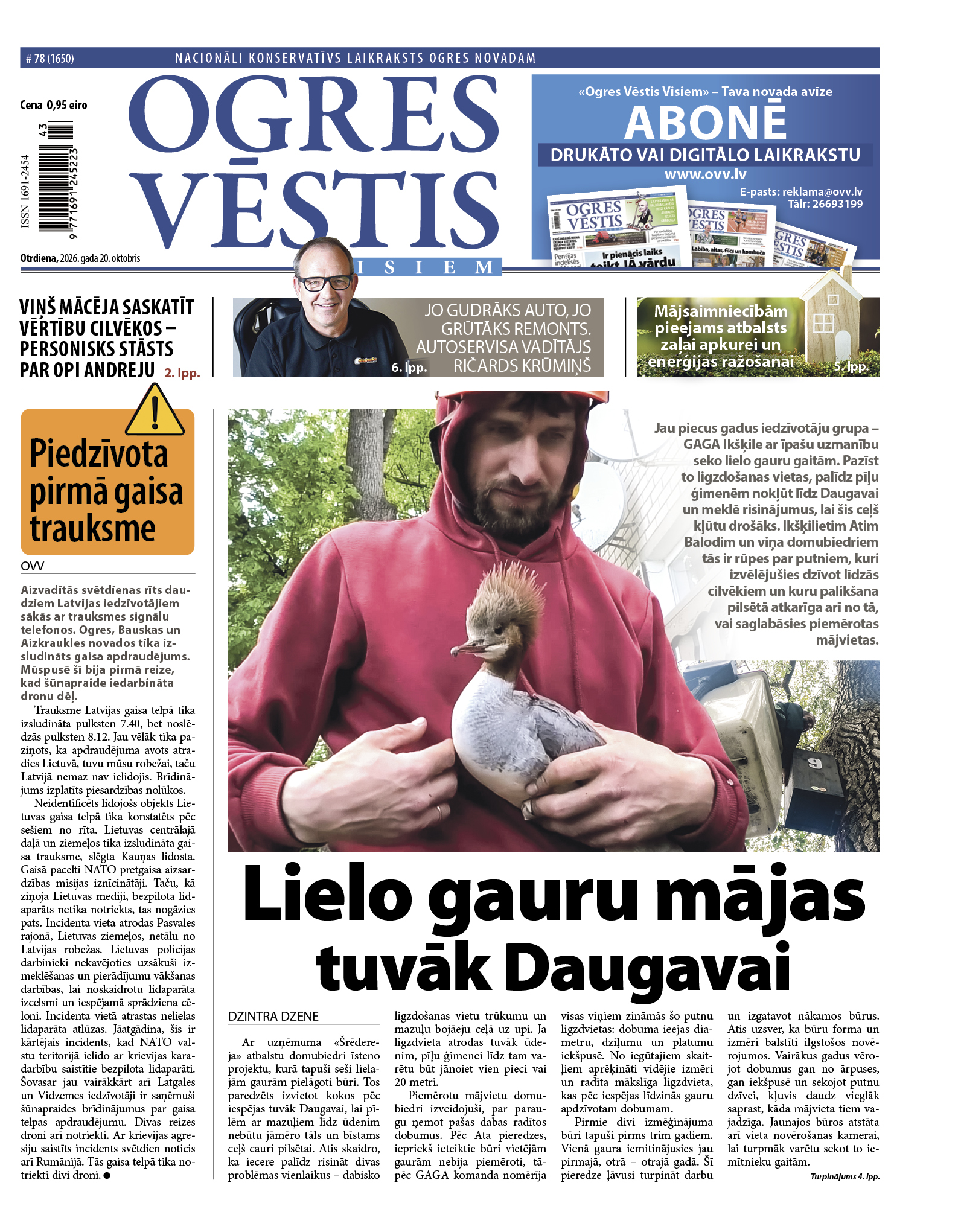 20. oktobra izdevumā