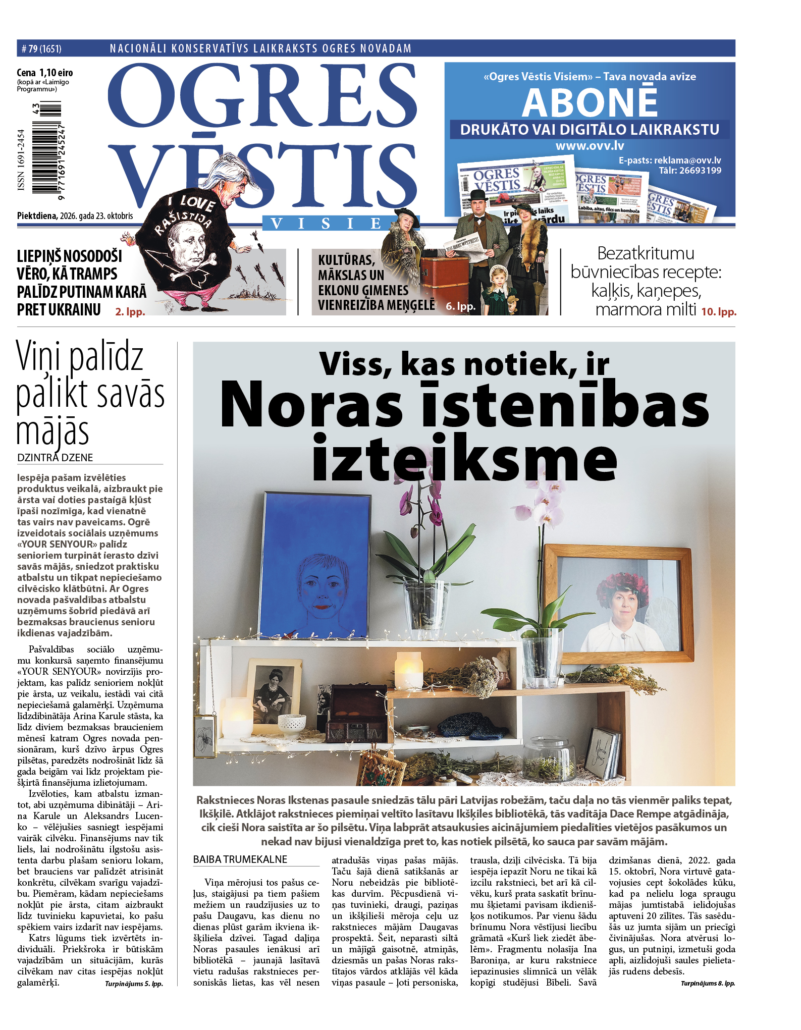 23. oktobra avīzē